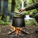 دیگ سنگی مدل دسته دار فلزی 20 نفره