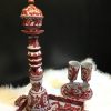 قلیان سنگی قلم زنی شده طرح بته جقه - Image 3