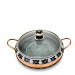 تابه سنگ و مس حکاکی شده طرح رز - Image 2