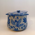 ست دیگ و تابه سنگی ستاره ای طرح ققنوس آبی