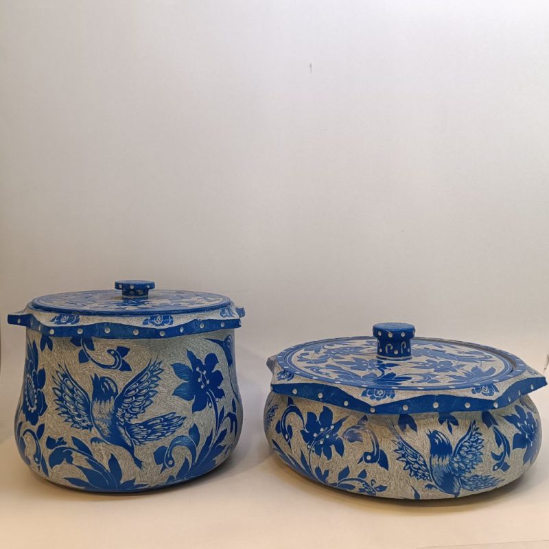 ست دیگ و تابه سنگ ستاره ای طرح ققنوس آبی