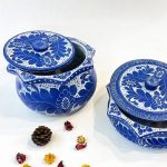 ست دیگ و تابه سنگ ستاره ای طرح گل سنگ